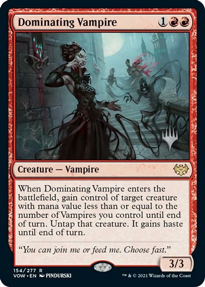 Dominating Vampire (Promo Pack) [Innistrad: Crimson Vow Promos] - Magic: The Gathering - Card Brawlers | Quebec | Canada |