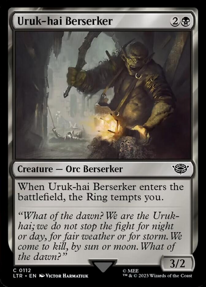 Uruk-hai Berserker [The Lord of the Rings: Tales of Middle-Earth] - Magic: The Gathering - Card Brawlers | Quebec | Canada |