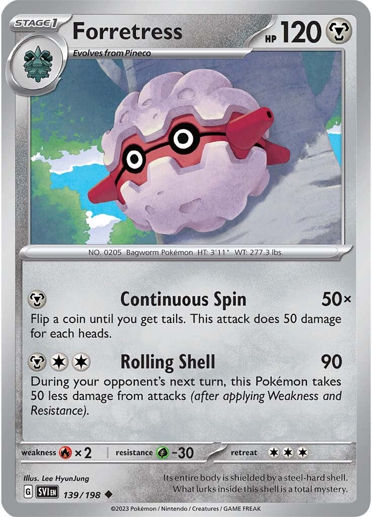 Forretress (139/198) [Scarlet & Violet: Base Set] - Pokémon - Card Brawlers | Quebec | Canada |