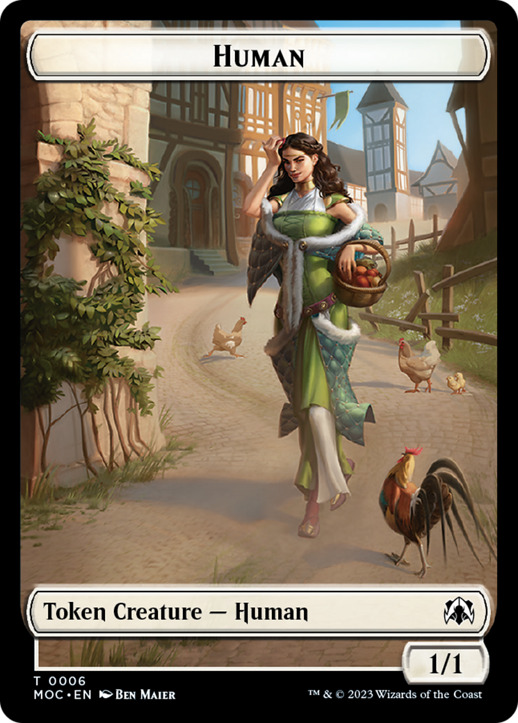 Zombie Knight // Human (6) Double-Sided Token [March of the Machine Commander Tokens] - Magic: The Gathering - Card Brawlers | Quebec | Canada |