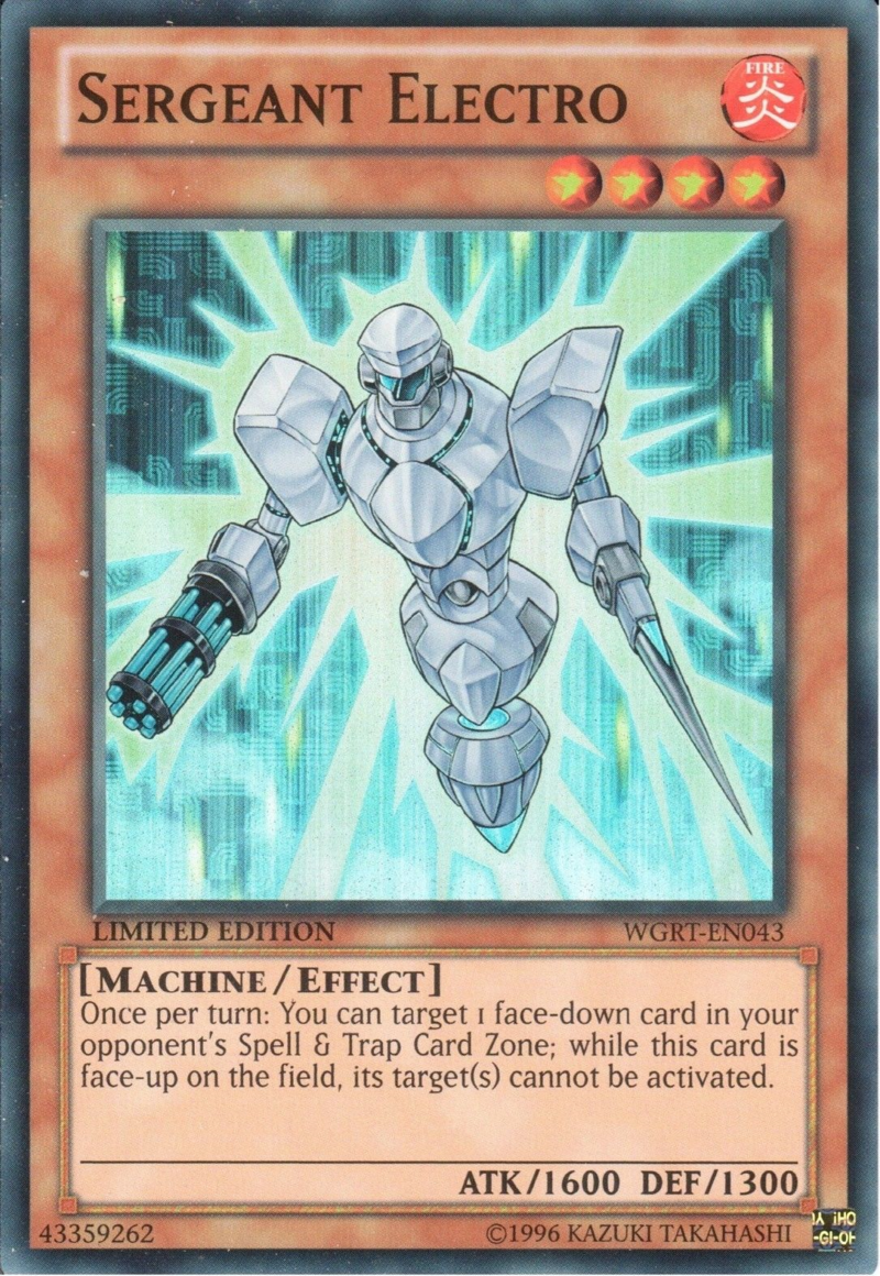 Sergeant Electro [WGRT-EN043] Super Rare - Yu-Gi-Oh! - Card Brawlers | Quebec | Canada |