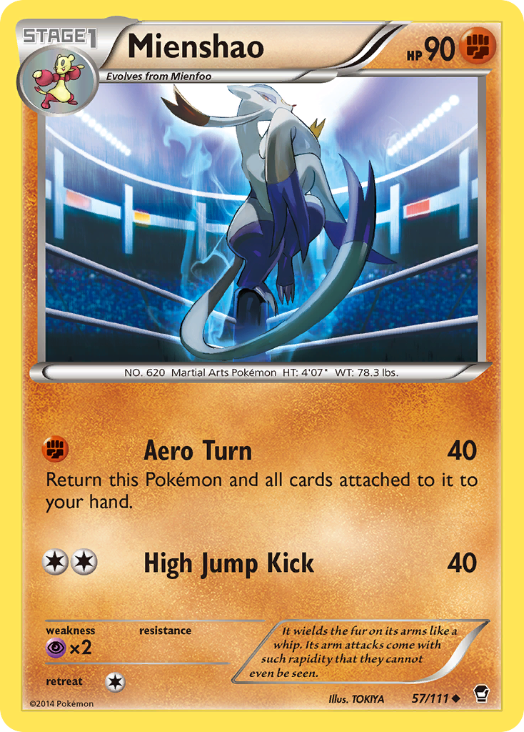 Mienshao (57/111) [XY: Furious Fists] - Pokémon - Card Brawlers | Quebec | Canada |