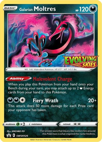 Galarian Moltres (SWSH125) (Prerelease Promo) [Sword & Shield: Black Star Promos] - Pokémon - Card Brawlers | Quebec | Canada |