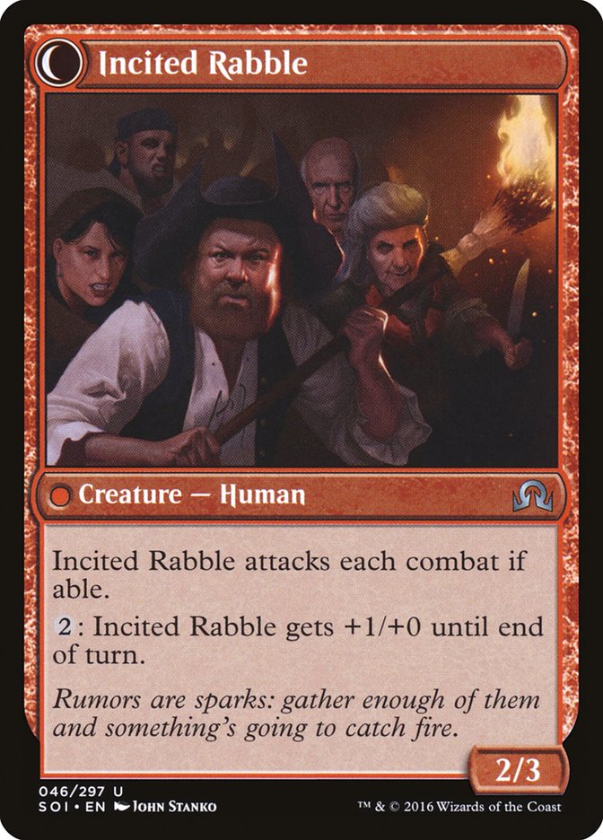 Town Gossipmonger // Incited Rabble [Shadows over Innistrad] - Magic: The Gathering - Card Brawlers | Quebec | Canada |