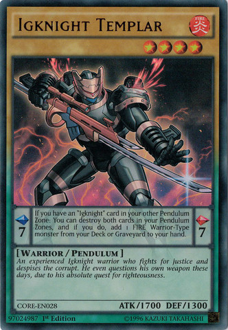 Igknight Templar [CORE-EN028] Ultra Rare - Yu-Gi-Oh! - Card Brawlers | Quebec | Canada |