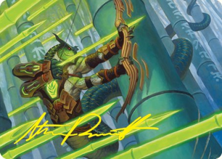 Bamboo Grove Archer Art Card (Gold-Stamped Signature) [Kamigawa: Neon Dynasty Art Series] - Magic: The Gathering - Card Brawlers | Quebec | Canada |