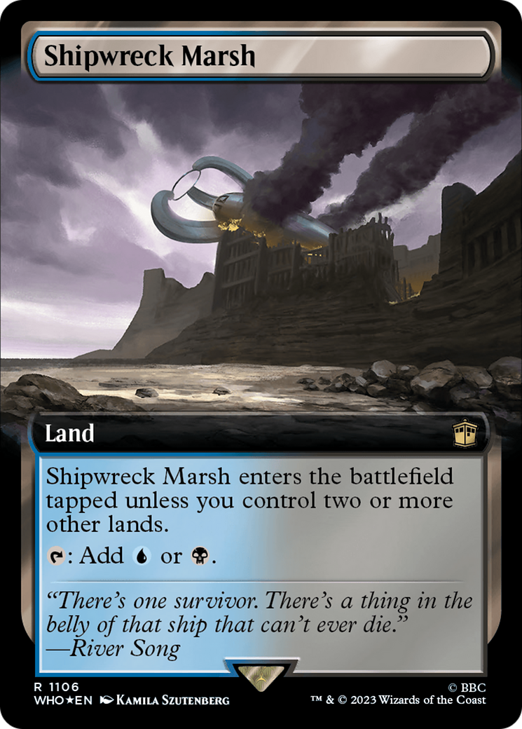 Shipwreck Marsh (Extended Art) (Surge Foil) [Doctor Who] - Magic: The Gathering - Card Brawlers | Quebec | Canada |