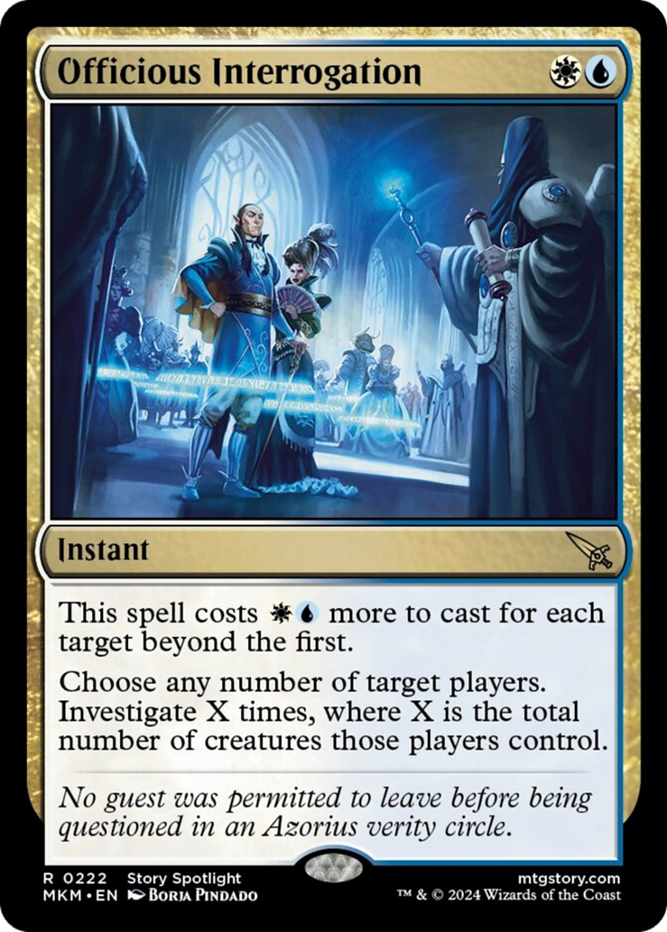 Officious Interrogation [Murders at Karlov Manor] - Magic: The Gathering - Card Brawlers | Quebec | Canada |