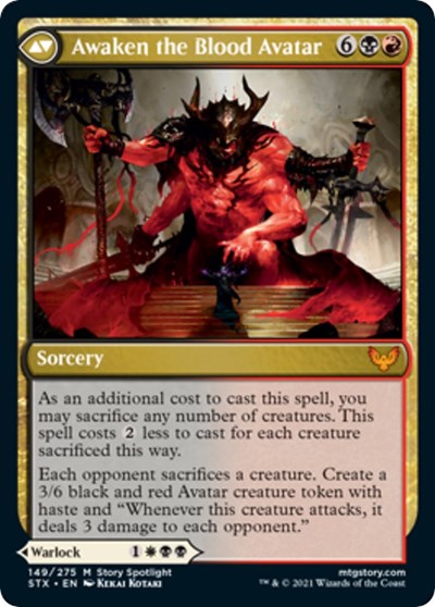 Extus, Oriq Overlord // Awaken the Blood Avatar [Strixhaven: School of Mages Prerelease Promos] - Magic: The Gathering - Card Brawlers | Quebec | Canada |