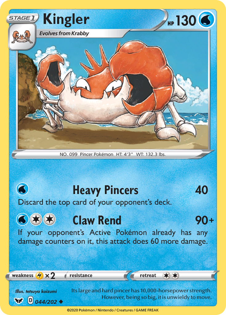 Kingler (044/202) [Sword & Shield: Base Set] - Pokémon - Card Brawlers | Quebec | Canada |