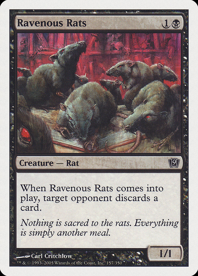 Ravenous Rats [Ninth Edition] - Magic: The Gathering - Card Brawlers | Quebec | Canada |
