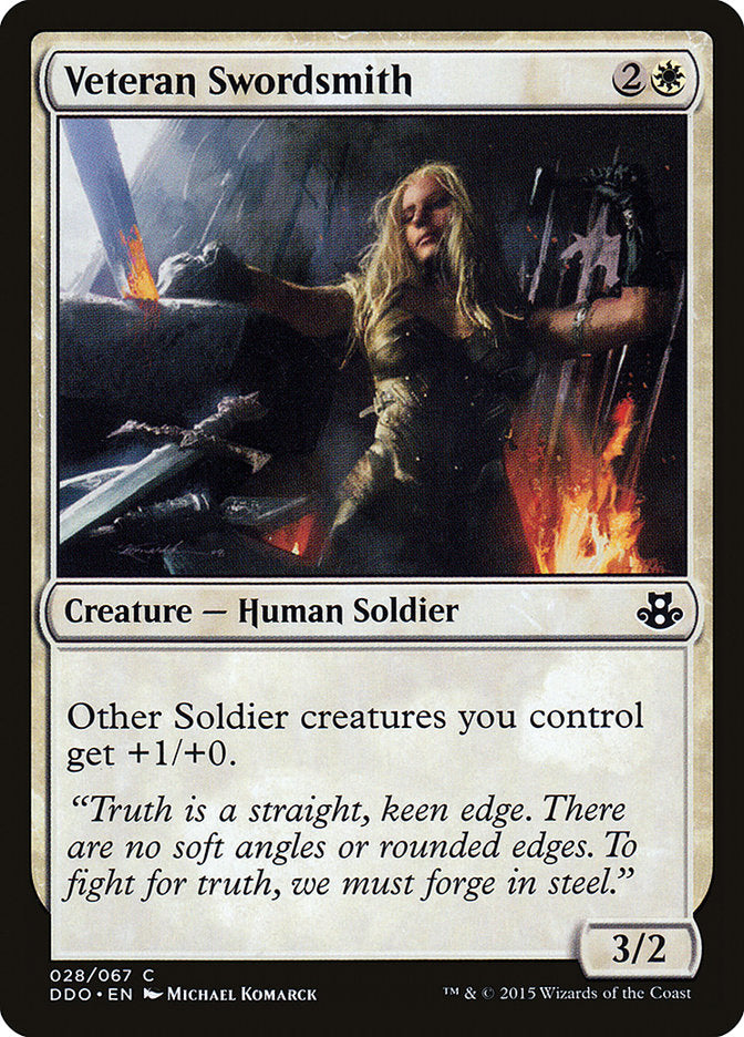 Veteran Swordsmith [Duel Decks: Elspeth vs. Kiora] - Magic: The Gathering - Card Brawlers | Quebec | Canada |