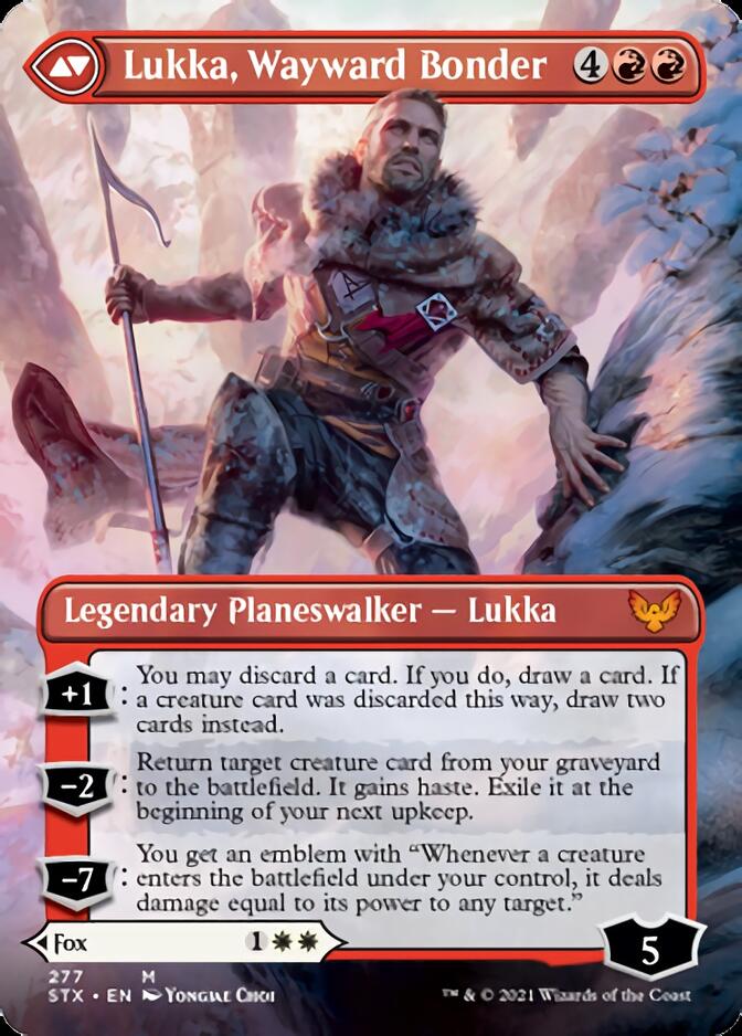 Mila, Crafty Companion // Lukka, Wayward Bonder (Borderless) [Strixhaven: School of Mages] - Magic: The Gathering - Card Brawlers | Quebec | Canada |