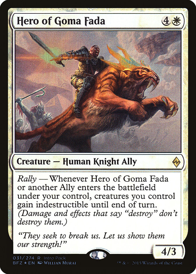 Hero of Goma Fada (Intro Pack) [Battle for Zendikar Promos] - Magic: The Gathering - Card Brawlers | Quebec | Canada |