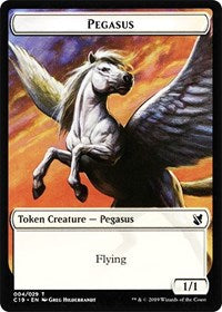 Pegasus // Human Double-Sided Token [Commander 2019 Tokens] - Magic: The Gathering - Card Brawlers | Quebec | Canada |