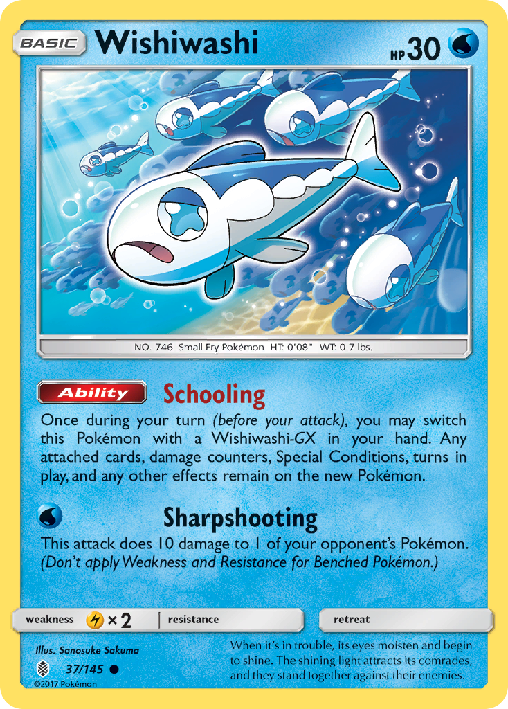 Wishiwashi (37/145) [Sun & Moon: Guardians Rising] - Pokémon - Card Brawlers | Quebec | Canada |