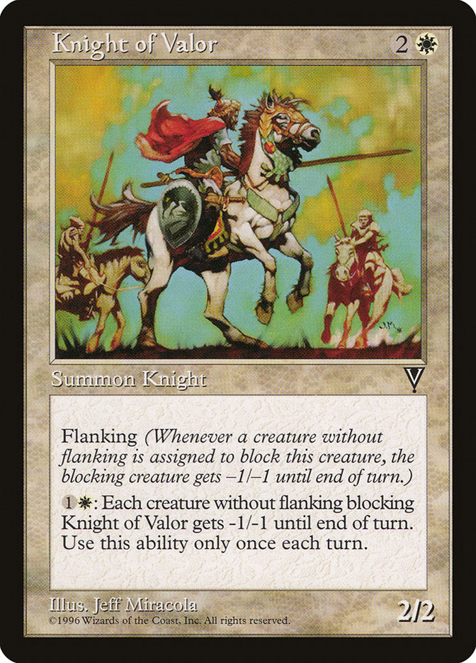 Knight of Valor [Visions] - Magic: The Gathering - Card Brawlers | Quebec | Canada |