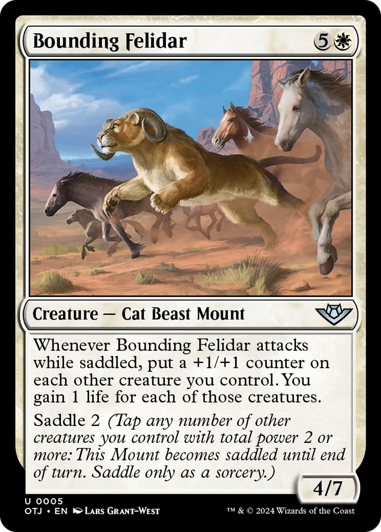 Bounding Felidar [Outlaws of Thunder Junction] - Magic: The Gathering - Card Brawlers | Quebec | Canada |