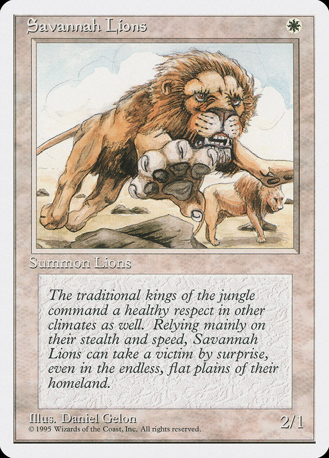 Savannah Lions [Fourth Edition] - Magic: The Gathering - Card Brawlers | Quebec | Canada |