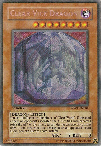 Clear Vice Dragon [SOVR-EN098] Secret Rare - Yu-Gi-Oh! - Card Brawlers | Quebec | Canada |