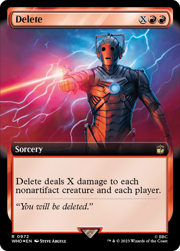 Delete (Extended Art) (Surge Foil) [Doctor Who] - Magic: The Gathering - Card Brawlers | Quebec | Canada |