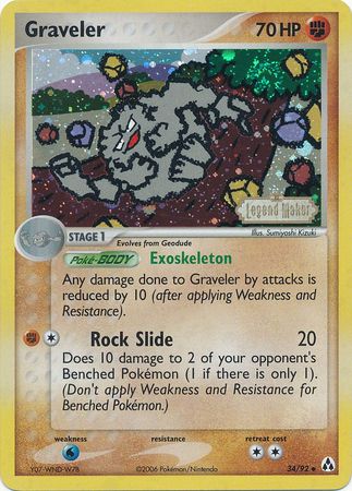 Graveler (34/92) (Stamped) [EX: Legend Maker] - Pokémon - Card Brawlers | Quebec | Canada |