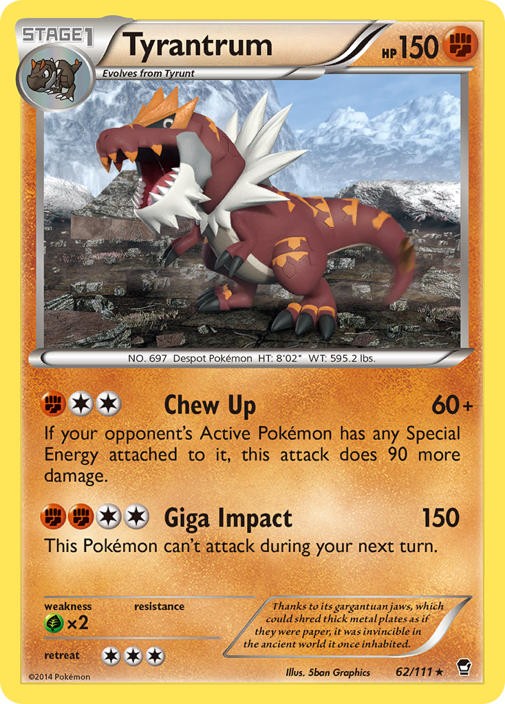 Tyrantrum (62/111) [XY: Furious Fists] - Pokémon - Card Brawlers | Quebec | Canada |