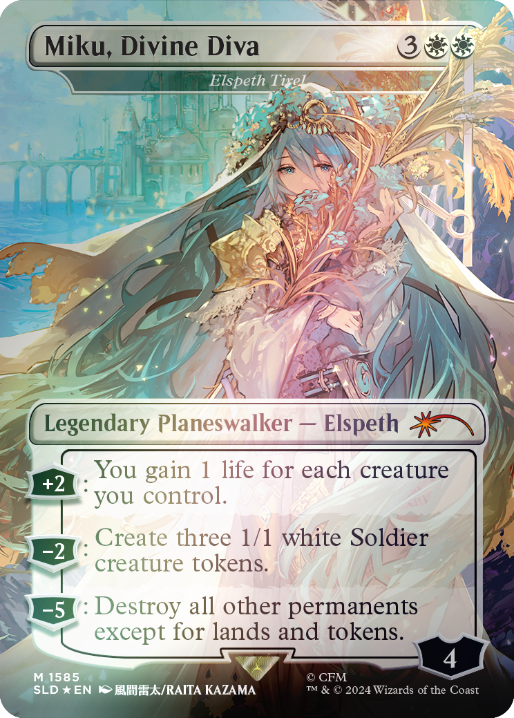 Miku, Divine Diva - Elspeth Tirel (Rainbow Foil) [Secret Lair Drop Series] - Magic: The Gathering - Card Brawlers | Quebec | Canada |