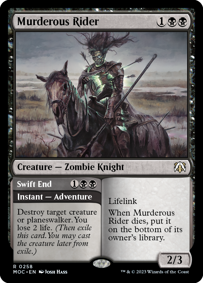 Murderous Rider // Swift End [March of the Machine Commander] - Magic: The Gathering - Card Brawlers | Quebec | Canada |