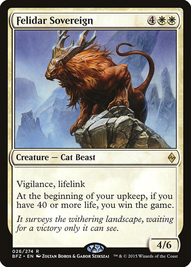 Felidar Sovereign [Battle for Zendikar] - Magic: The Gathering - Card Brawlers | Quebec | Canada |