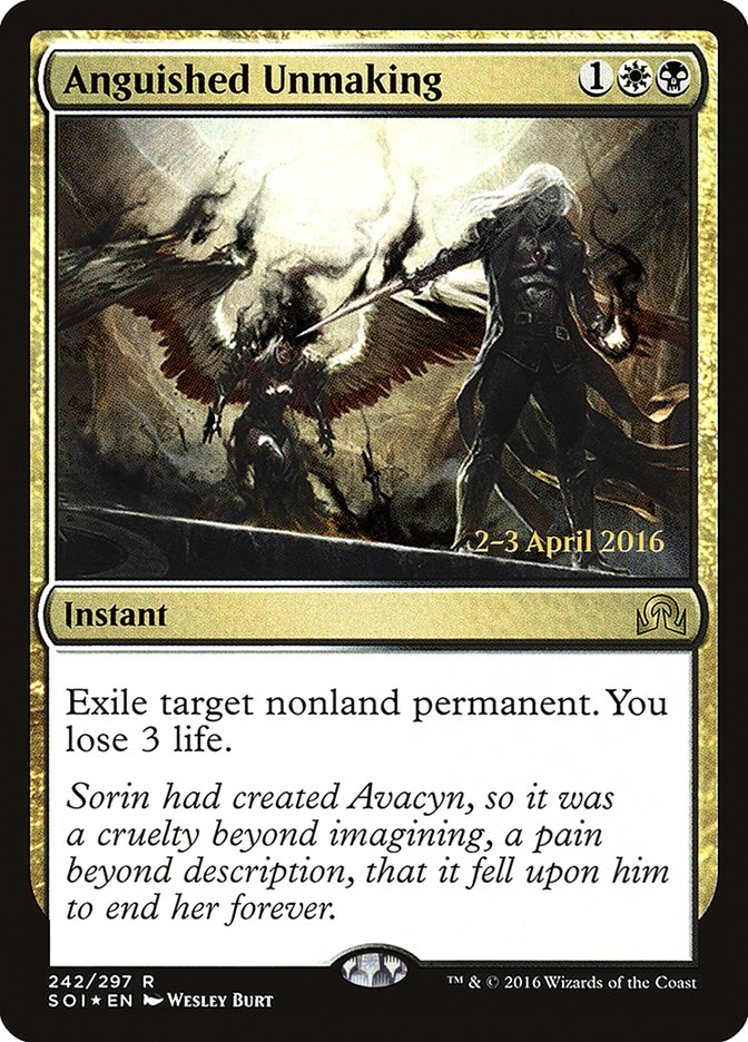 Anguished Unmaking [Shadows over Innistrad Prerelease Promos] - Magic: The Gathering - Card Brawlers | Quebec | Canada |
