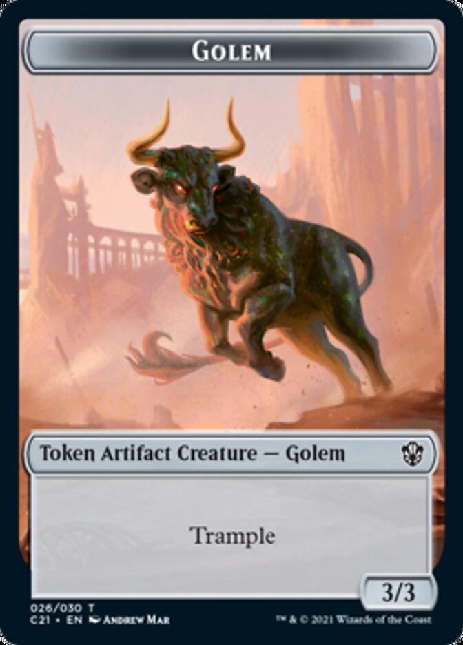 Golem (026) // Thopter Double-Sided Token [Commander 2021 Tokens] - Magic: The Gathering - Card Brawlers | Quebec | Canada |