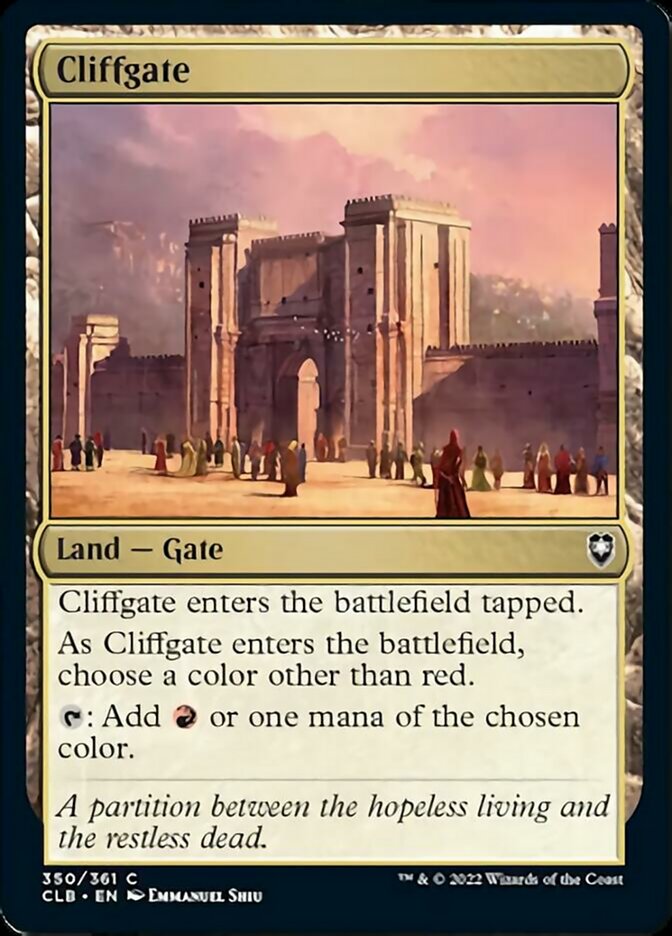 Cliffgate [Commander Legends: Battle for Baldur's Gate] - Magic: The Gathering - Card Brawlers | Quebec | Canada |