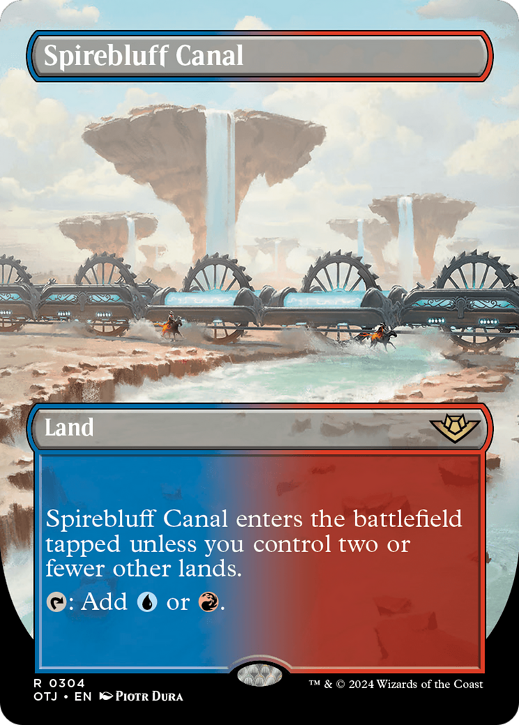 Spirebluff Canal (Borderless) [Outlaws of Thunder Junction] - Magic: The Gathering - Card Brawlers | Quebec | Canada |