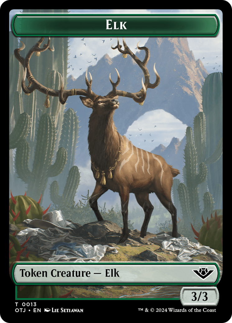 Mercenary // Elk Double-Sided Token [Outlaws of Thunder Junction Tokens] - Magic: The Gathering - Card Brawlers | Quebec | Canada |