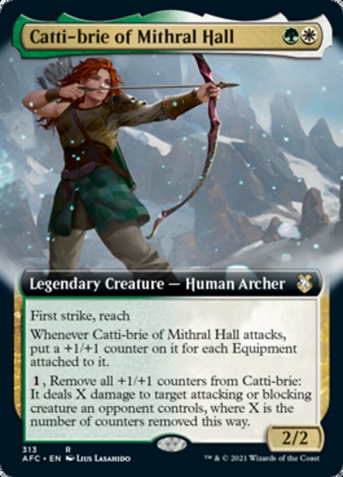 Catti-brie of Mithral Hall (Extended Art) [Dungeons & Dragons: Adventures in the Forgotten Realms Commander] - Magic: The Gathering - Card Brawlers | Quebec | Canada |
