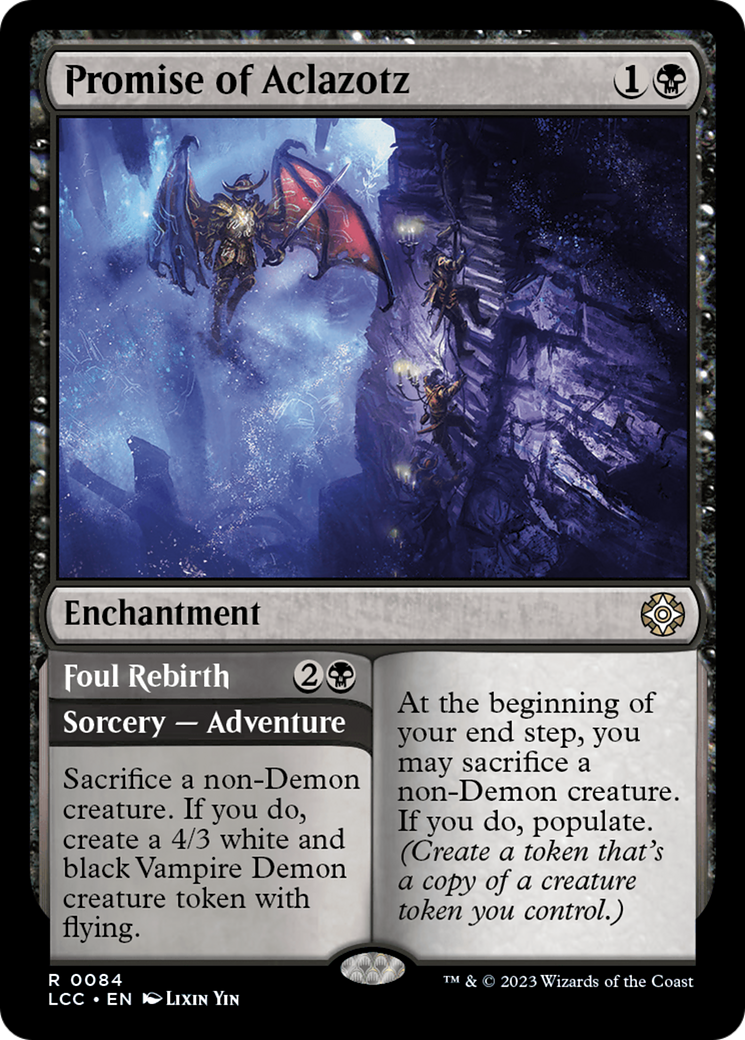 Promise of Aclazotz // Foul Rebirth [The Lost Caverns of Ixalan Commander] - Magic: The Gathering - Card Brawlers | Quebec | Canada |