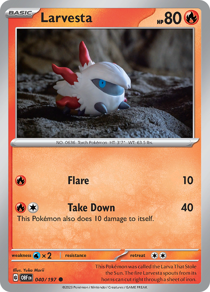 Larvesta (040/197) [Scarlet & Violet: Obsidian Flames] - Pokémon - Card Brawlers | Quebec | Canada |
