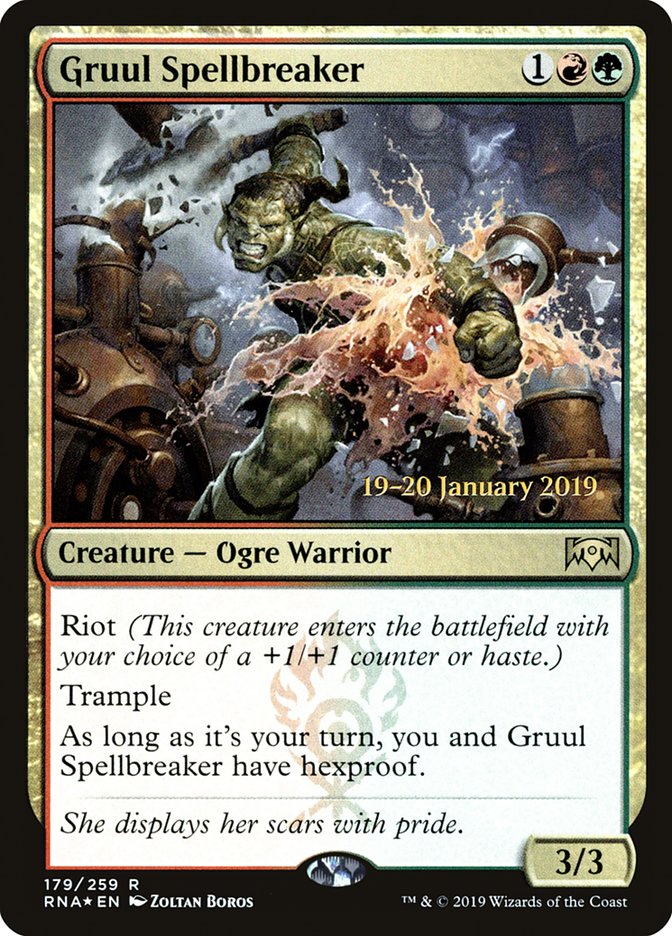 Gruul Spellbreaker [Ravnica Allegiance Prerelease Promos] - Magic: The Gathering - Card Brawlers | Quebec | Canada |