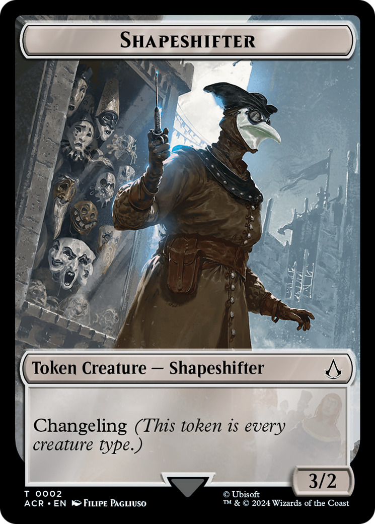 Assassin // Shapeshifter Double-Sided Token [Assassin's Creed Tokens] - Magic: The Gathering - Card Brawlers | Quebec | Canada |