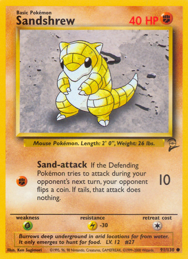 Sandshrew (91/130) [Base Set 2] - Pokémon - Card Brawlers | Quebec | Canada |