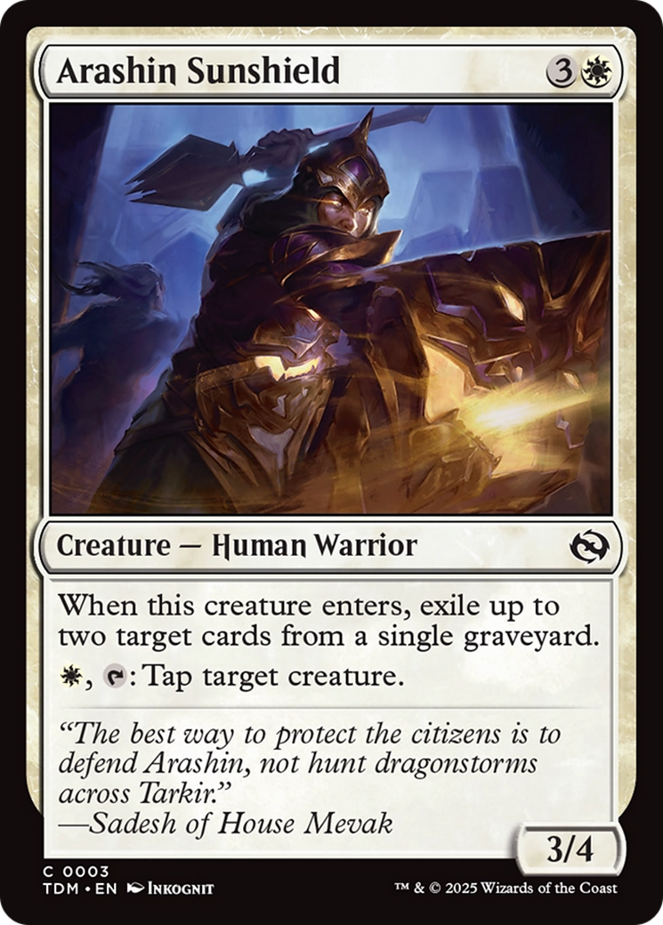 Arashin Sunshield [Tarkir: Dragonstorm] - Magic: The Gathering - Card Brawlers | Quebec | Canada |