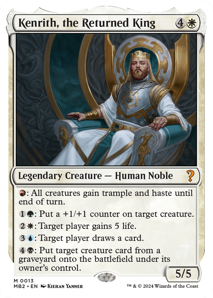 Kenrith, the Returned King (White Border) [Mystery Booster 2] - Magic: The Gathering - Card Brawlers | Quebec | Canada |