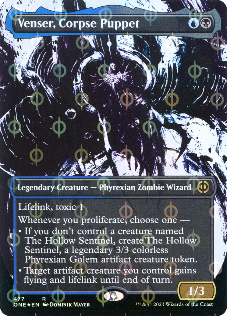Venser, Corpse Puppet (Borderless Ichor Step-and-Compleat Foil) [Phyrexia: All Will Be One] - Magic: The Gathering - Card Brawlers | Quebec | Canada |