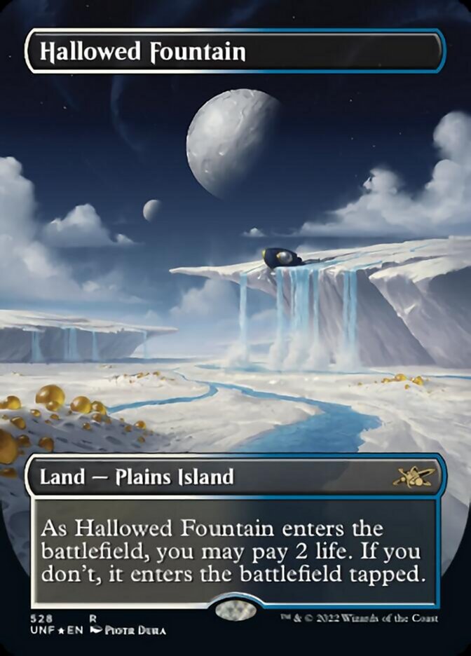 Hallowed Fountain (Borderless) (Galaxy Foil) [Unfinity] - Magic: The Gathering - Card Brawlers | Quebec | Canada |