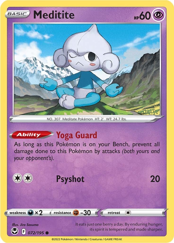 Meditite (072/195) [Sword & Shield: Silver Tempest] - Pokémon - Card Brawlers | Quebec | Canada |
