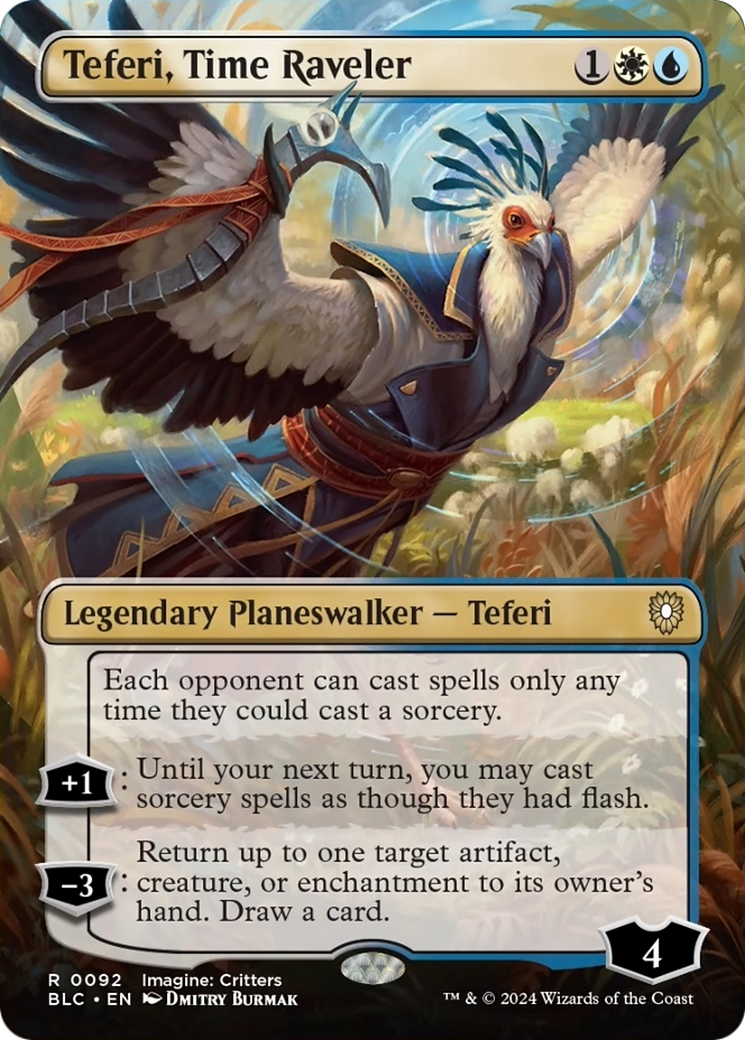 Teferi, Time Raveler (Borderless) [Bloomburrow Commander] - Magic: The Gathering - Card Brawlers | Quebec | Canada |