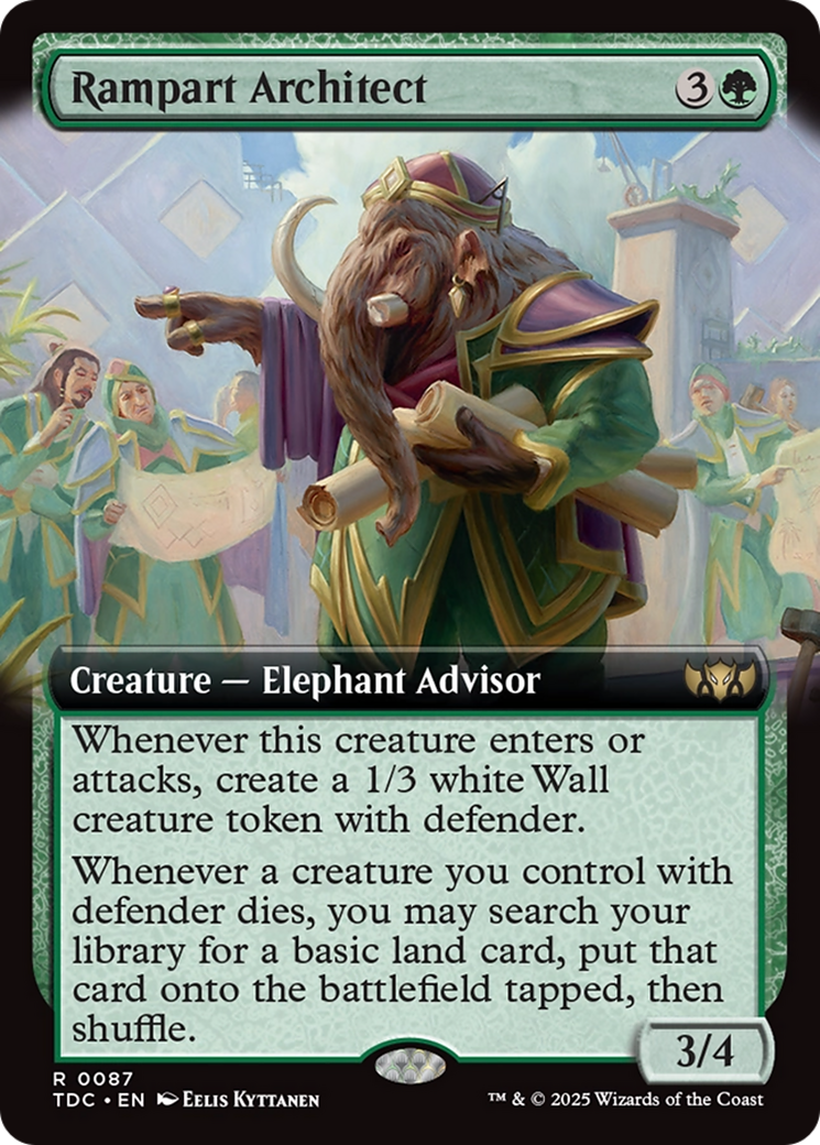 Rampart Architect (Extended Art) [Tarkir: Dragonstorm Commander] - Magic: The Gathering - Card Brawlers | Quebec | Canada |