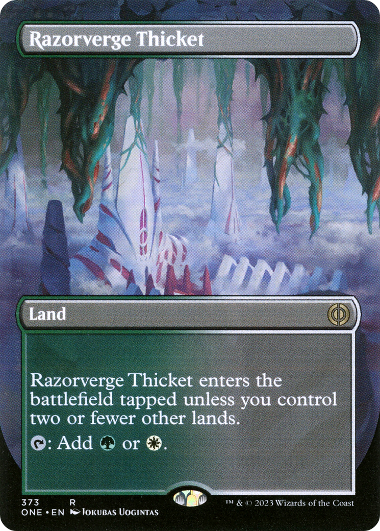 Razorverge Thicket (Borderless Alternate Art) [Phyrexia: All Will Be One] - Magic: The Gathering - Card Brawlers | Quebec | Canada |
