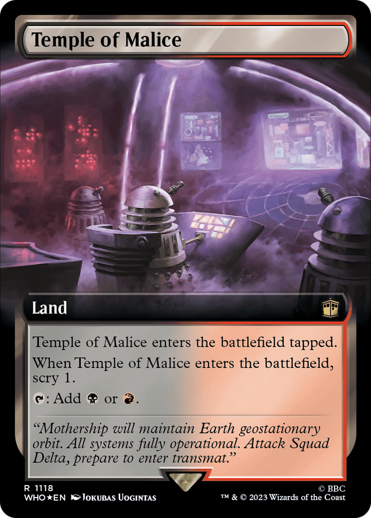 Temple of Malice (Extended Art) (Surge Foil) [Doctor Who] - Magic: The Gathering - Card Brawlers | Quebec | Canada |